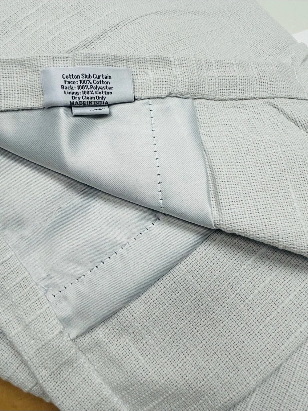 NWT QUINCE Set Of 2 48x96 Cotton Slub Room Darkening Curtains Cloud 9702